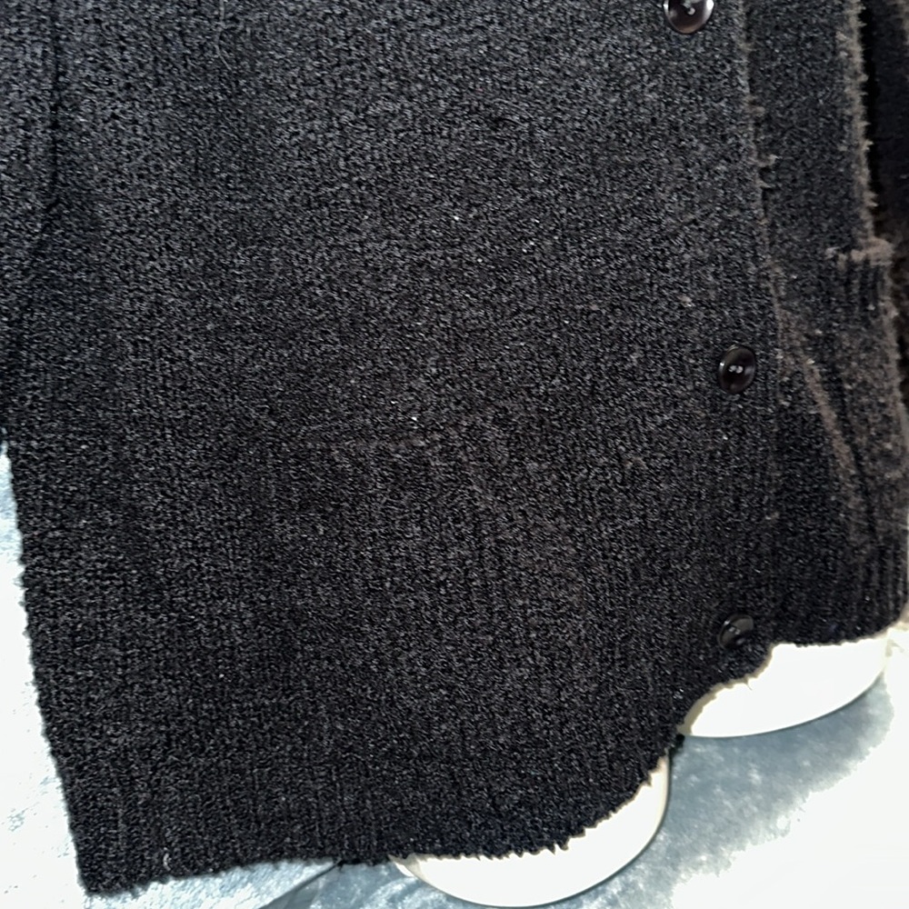 LeRoy knitwear large black cardigan with pockets - Picture 2 of 7